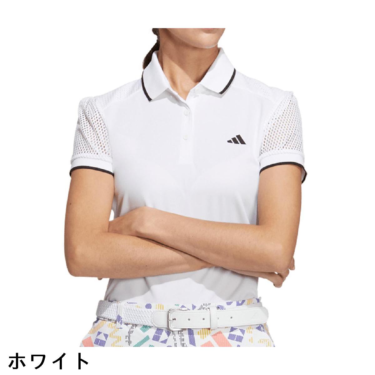 アディダス　Adidas　ファブリックミックス 半袖ポロシャツ　レディス