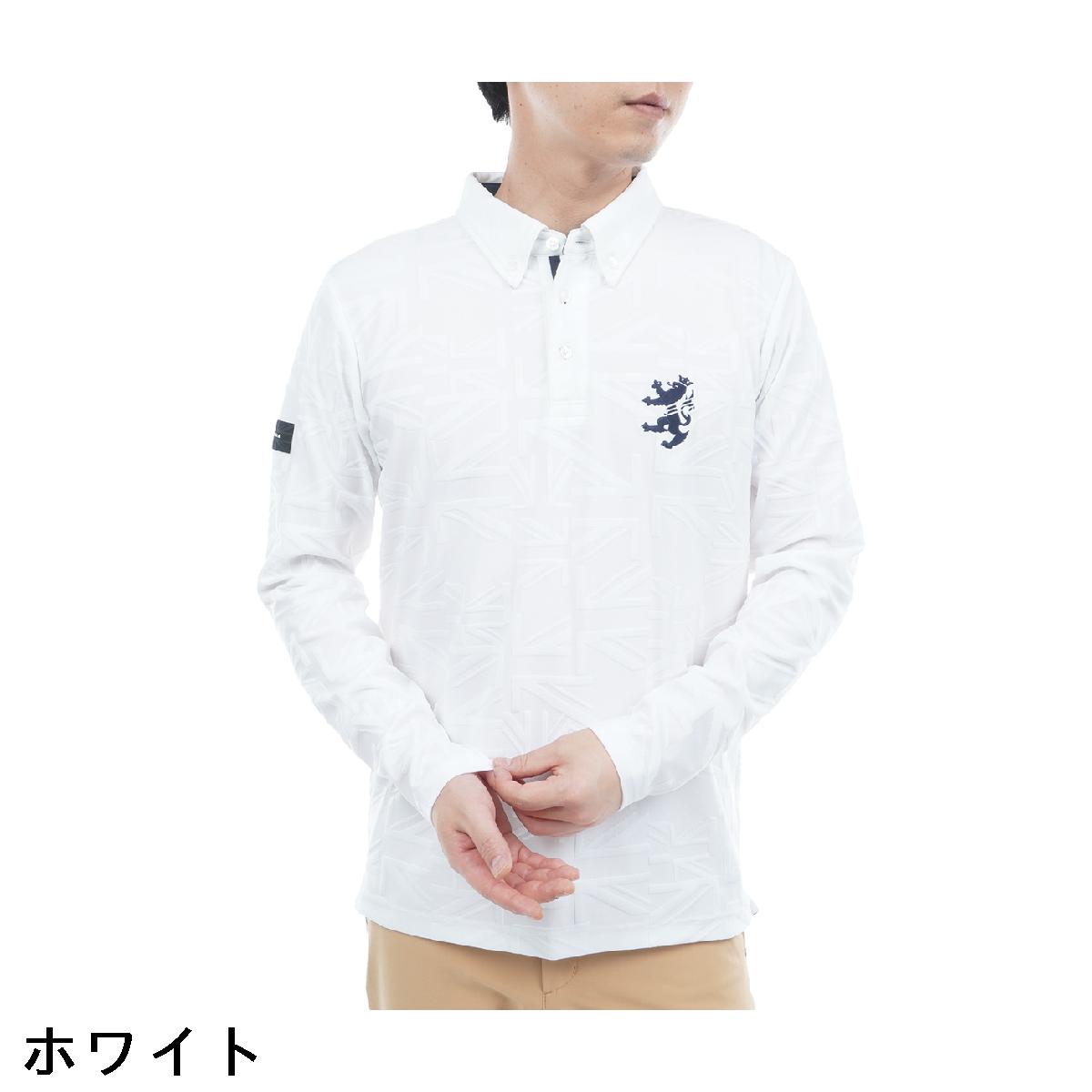 アドミラル　Admiral　UJジャカード ストレッチ ボタンダウン長袖ポロシャツ