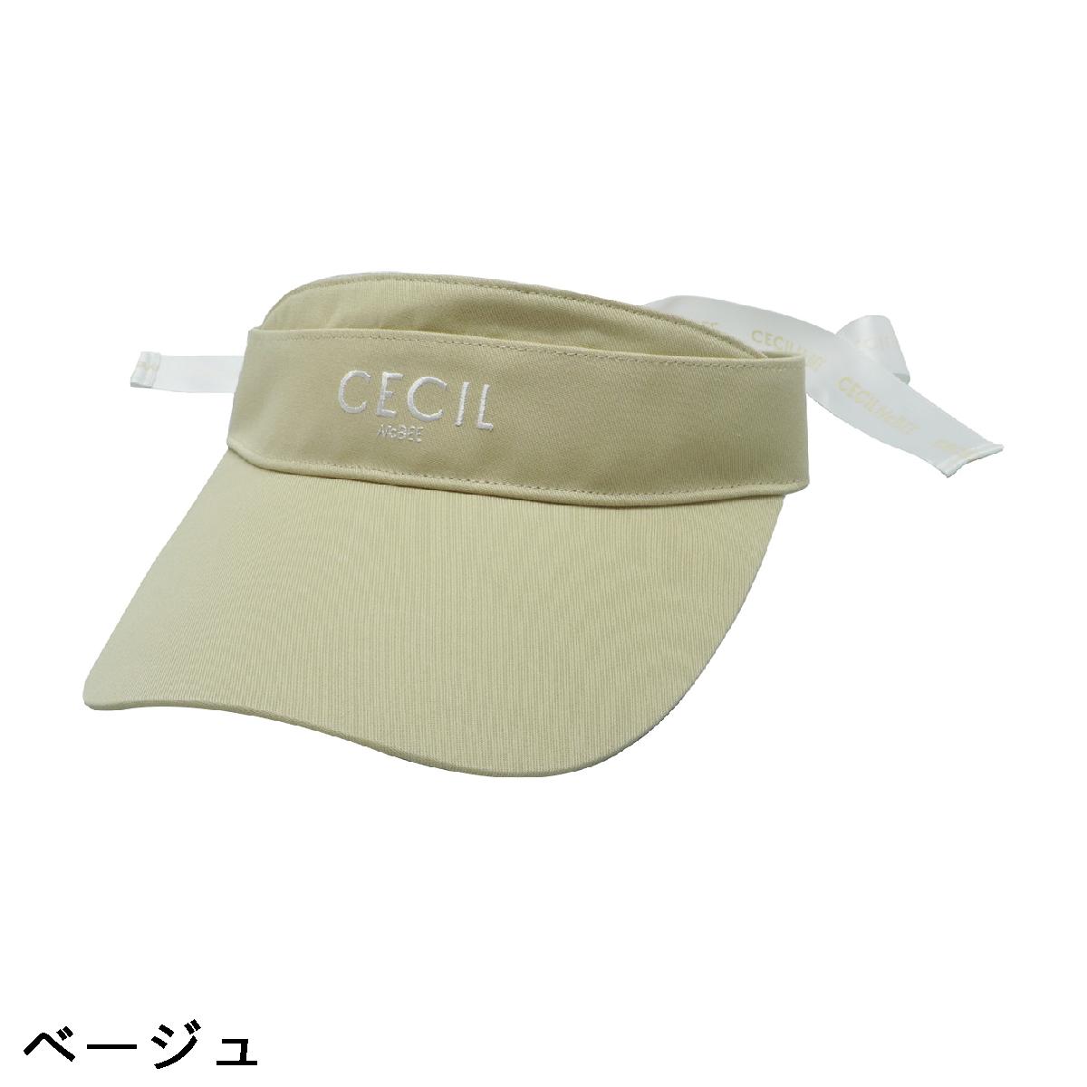 セシルマクビー グリーン　CECIL McBEE green　リボンサンバイザー　レディス