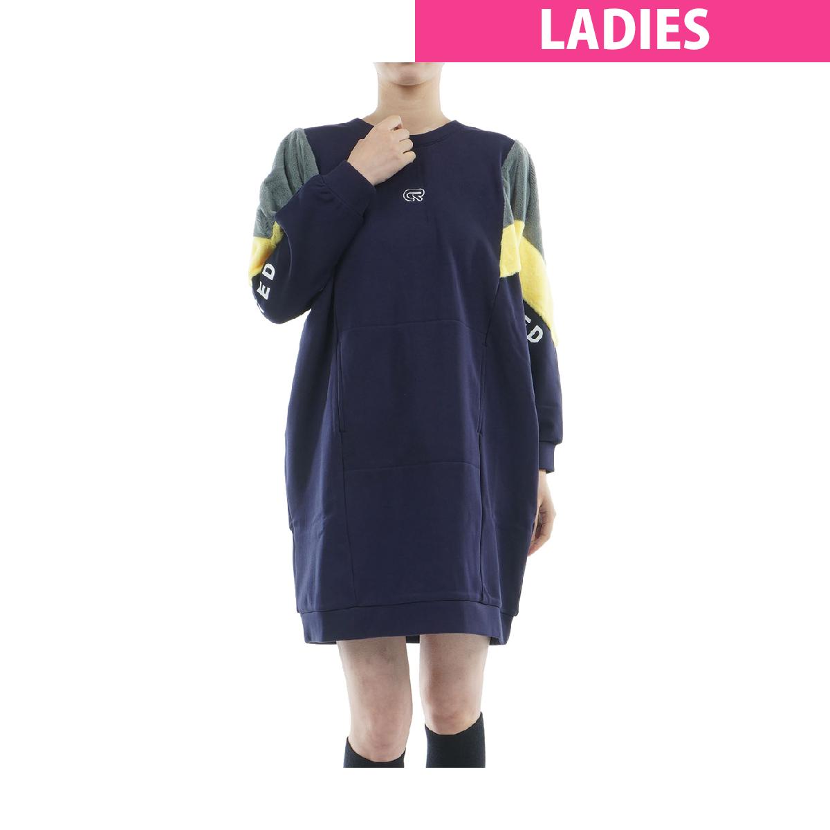 クアルトユナイテッド　CUARTO UNITED　裏起毛 ファー切替ワンピース　レディス