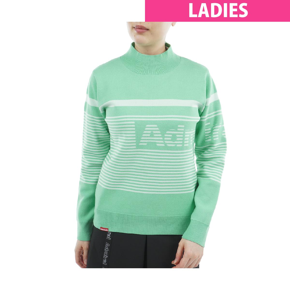 アドミラル　Admiral　パネルボーダー ボトルネックセーター　レディス