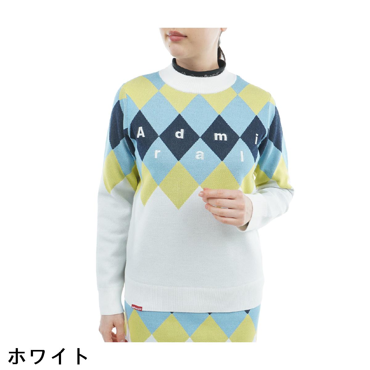 アドミラル　Admiral　アーガイル ボトルネックセーター　レディス