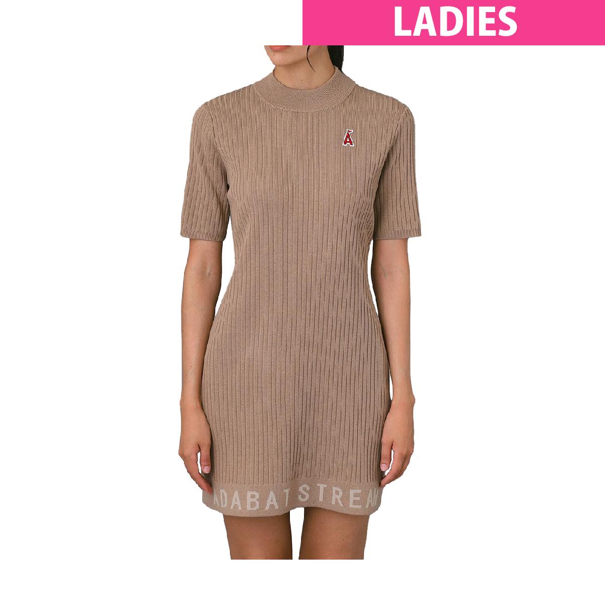 アダバットストリーム ADABAT STREAM ワイドリブAラインニットワンピース レディス