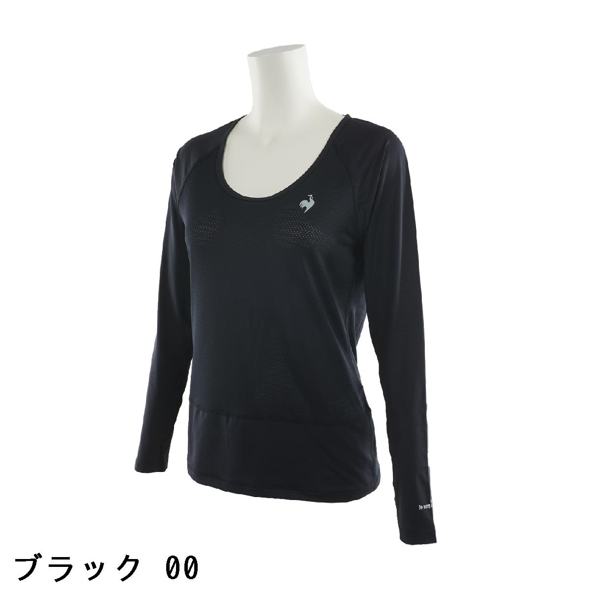ルコックスポルティフ ゴルフ　Le coq sportif GOLF　ストレッチ クルーネックメッシュ長袖アンダーシャツ　レディス