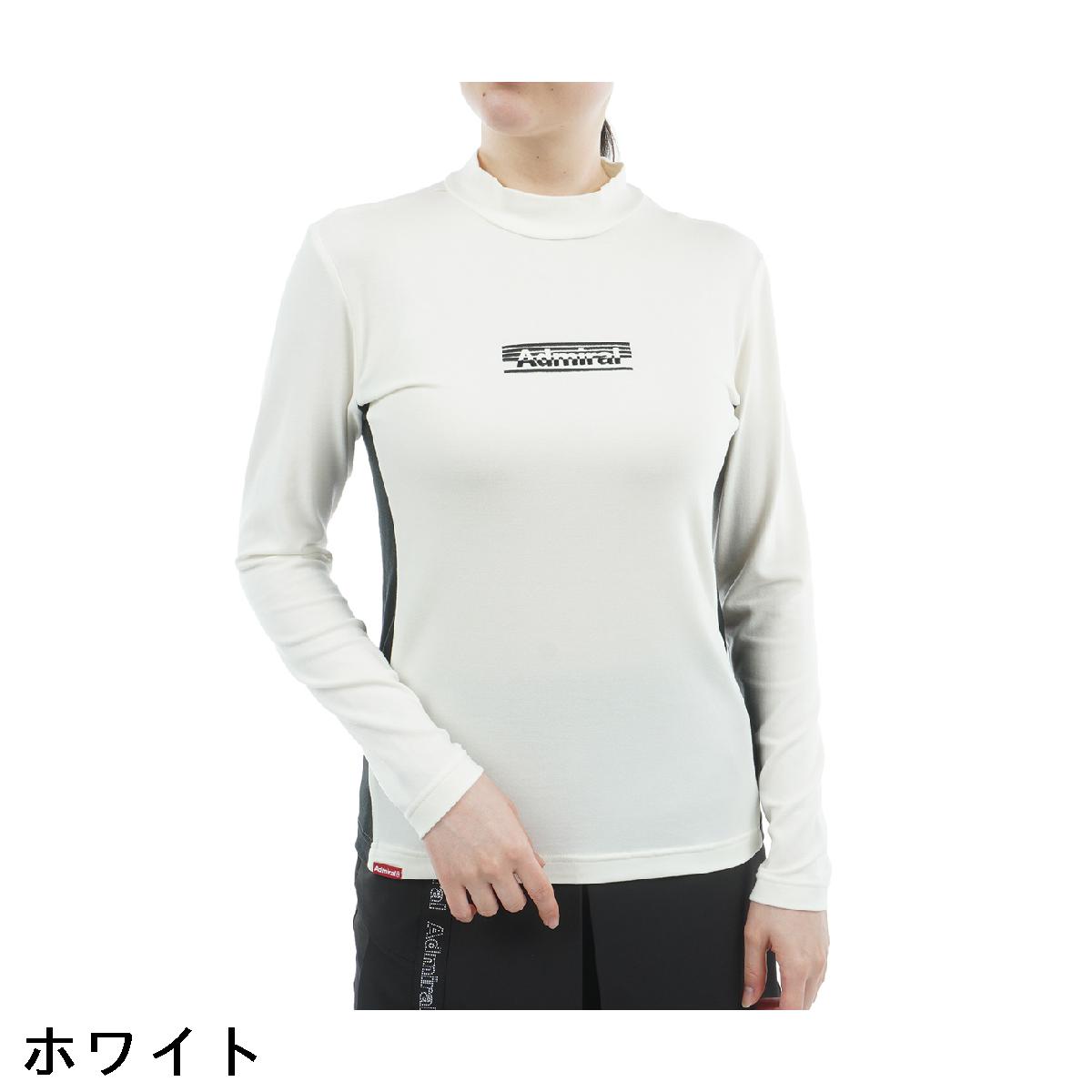 アドミラル　Admiral　ストレッチ スエード起毛 モックネック長袖シャツ　レディス