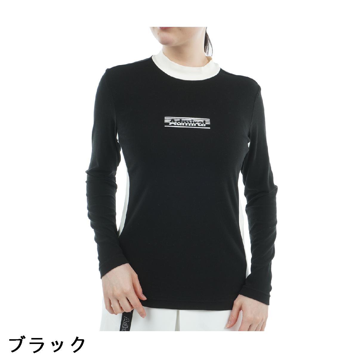 アドミラル　Admiral　ストレッチ スエード起毛 モックネック長袖シャツ　レディス