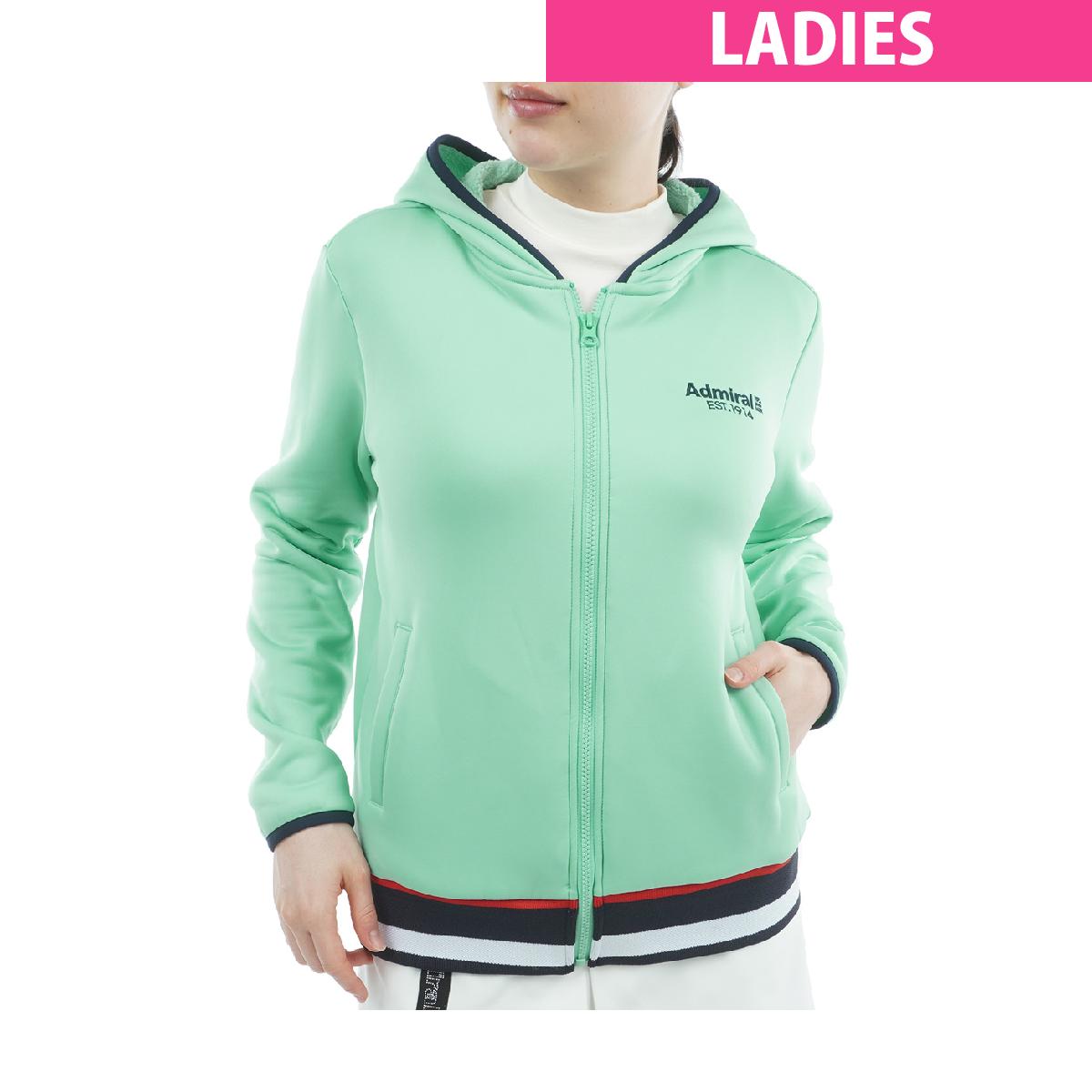 アドミラル　Admiral　裏起毛 カルイシ 軽量ジップフーディーパーカー　レディス