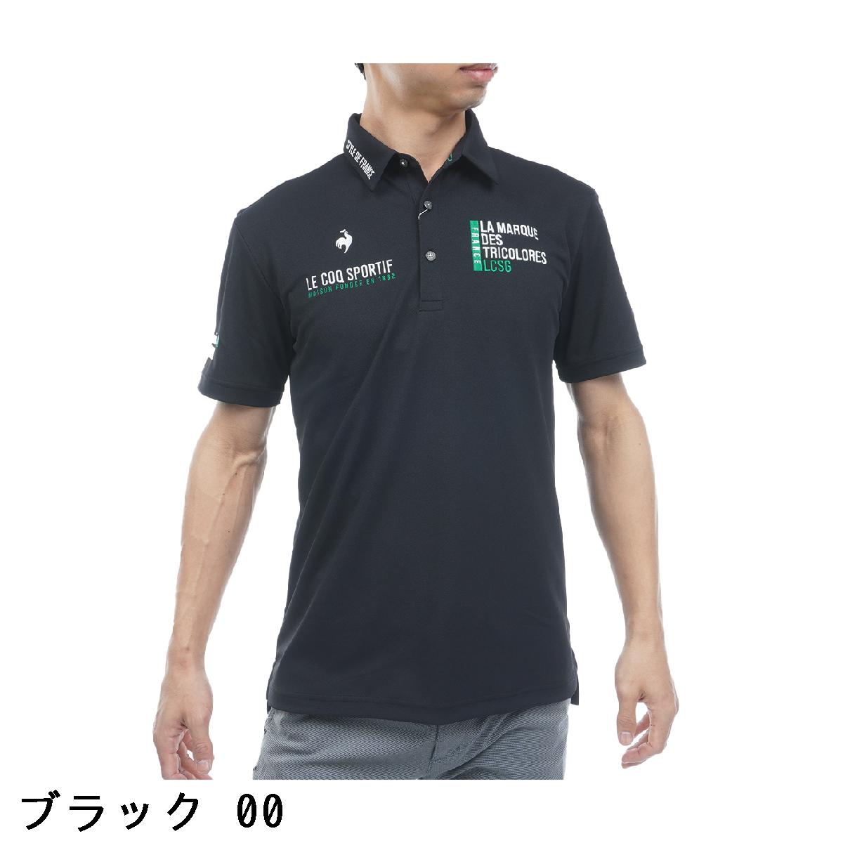 ルコックスポルティフ ゴルフ　Le coq sportif GOLF　ストレッチ マーキングデザイン半袖ポロシャツ