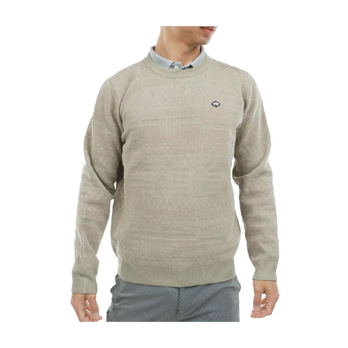 フィドラ　FIDRA　ストレッチ ジャカード クルーネックセーター