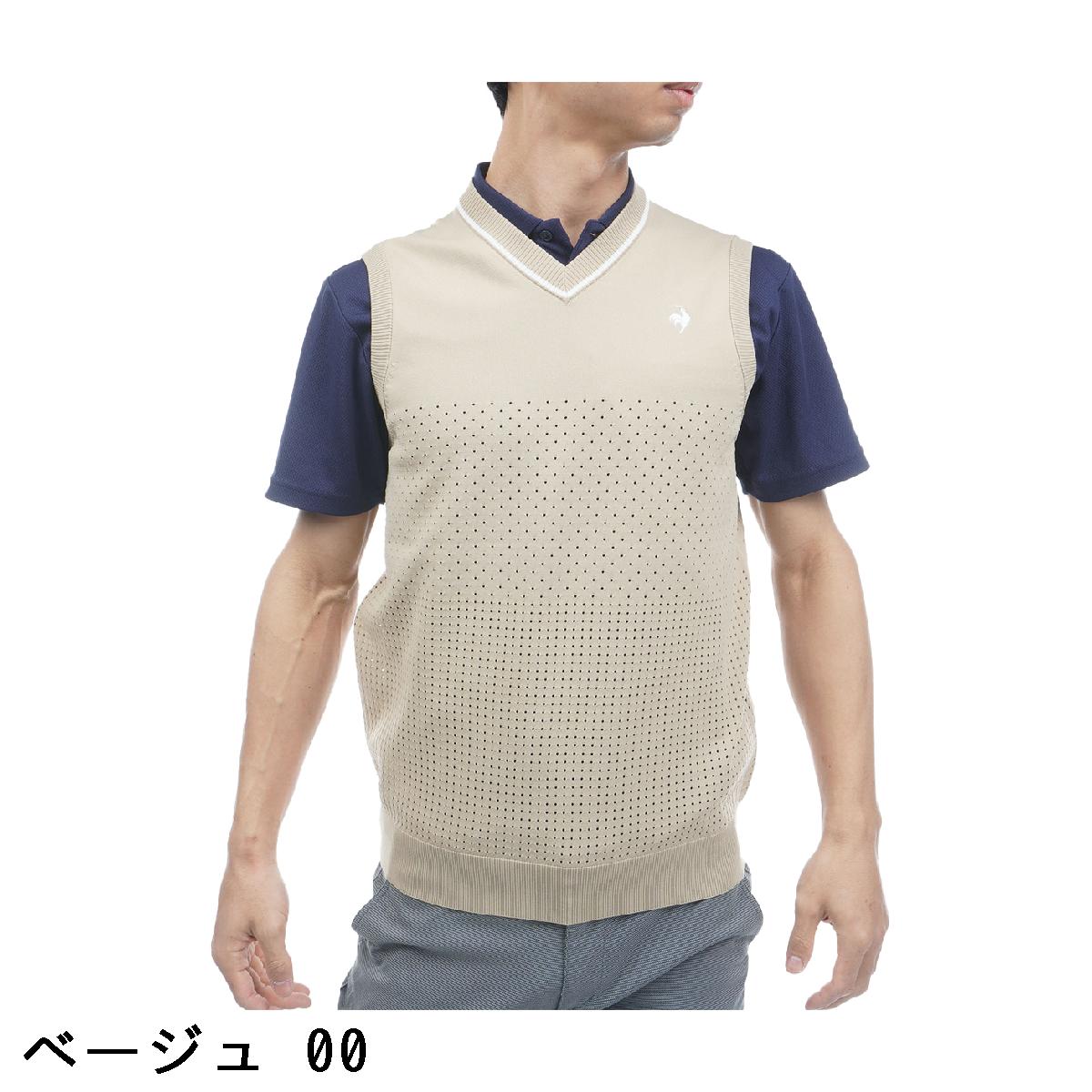 ルコックスポルティフ ゴルフ　Le coq sportif GOLF　ウォッシャブルVネックニットベスト