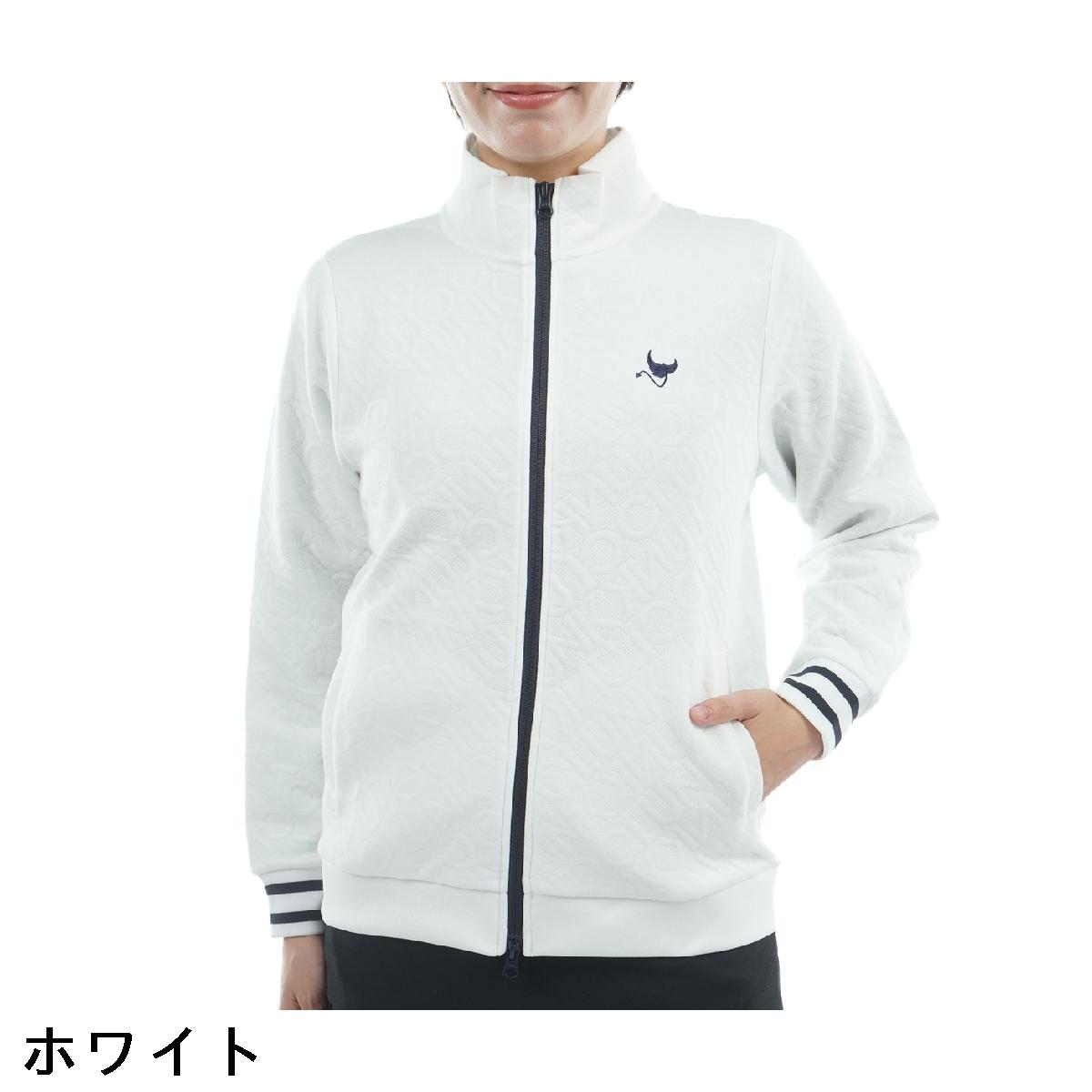 クランク　Clunk　ストレッチ ロゴキルトジャカードブルゾン　レディス