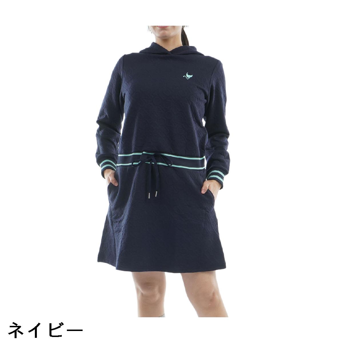 クランク　Clunk　ストレッチ ロゴキルトジャカードワンピース　レディス