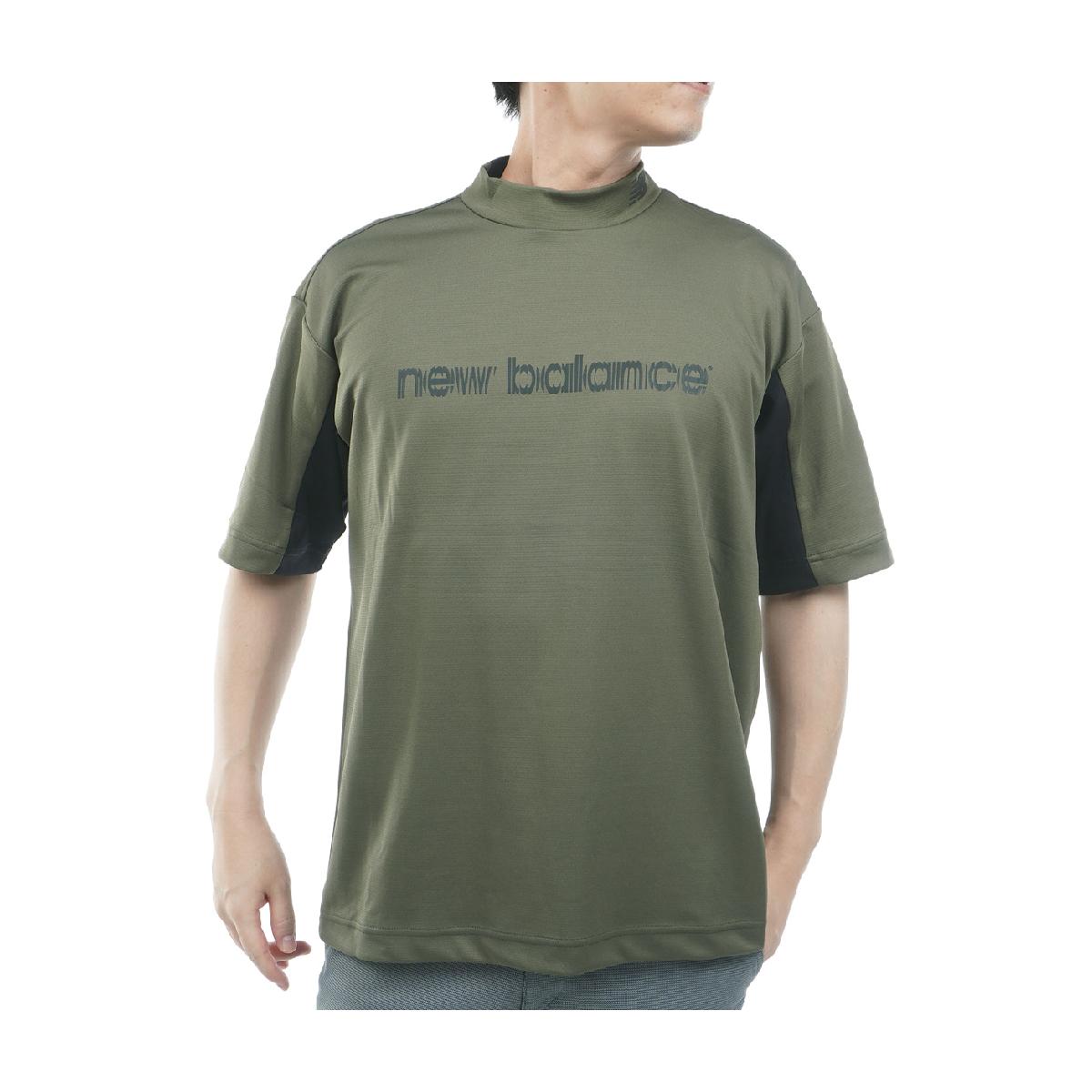 ニューバランス　New Balance　ストレッチ ダブルメッシュ モックネック5分袖プルオーバー