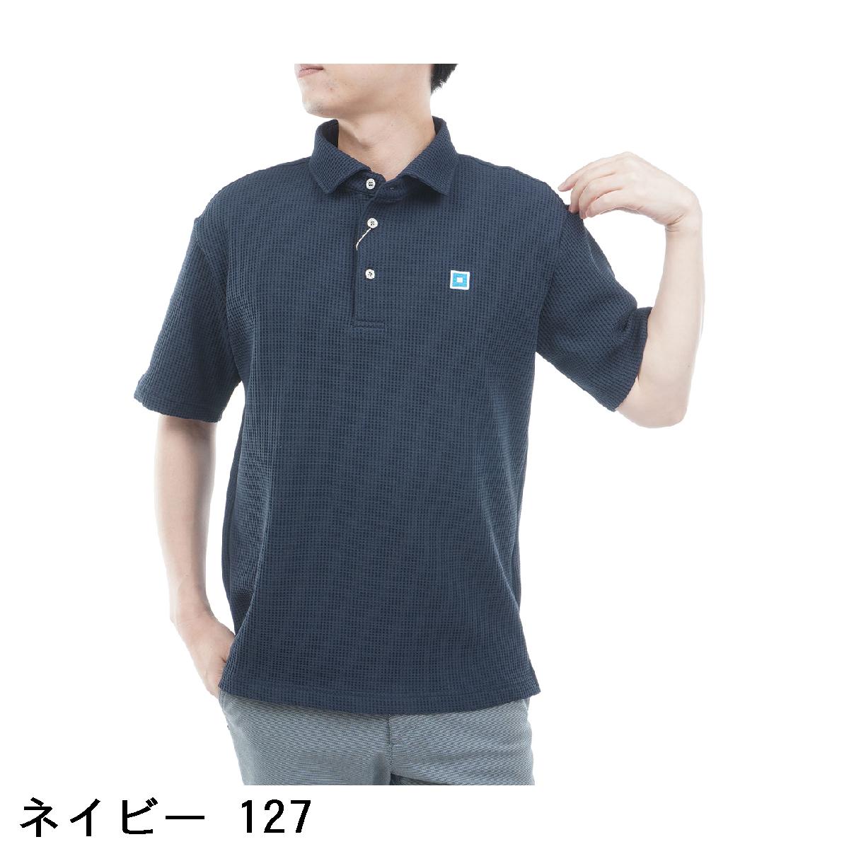 オノフ　ONOFF　ストレッチ ワイドカラー 半袖ポロシャツ