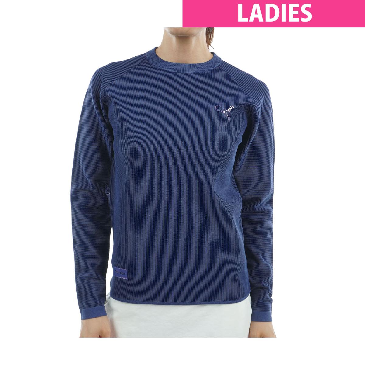 プーマ　PUMA　ストレッチ シャドウキャット クルーネックセーター　レディス