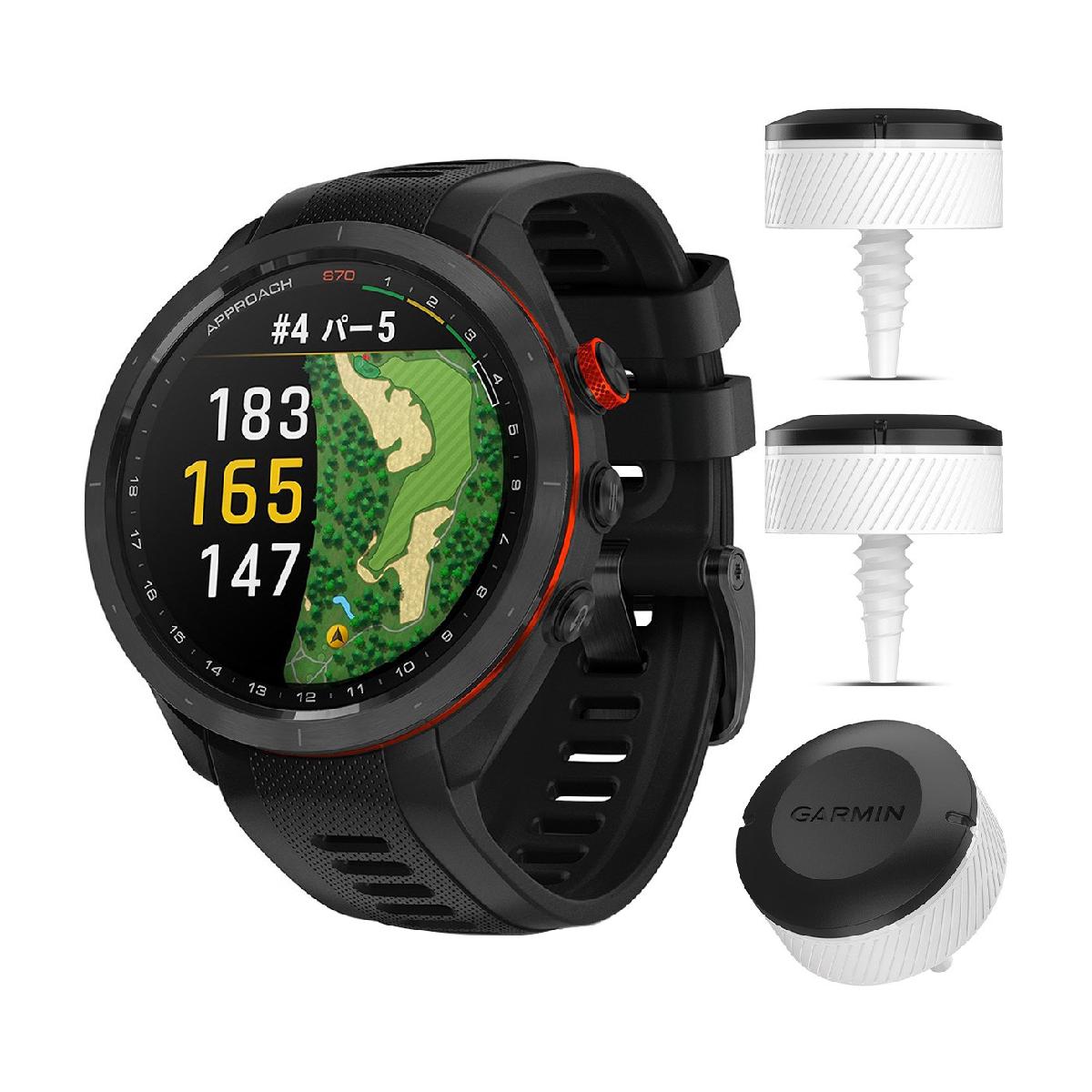ガーミン　GARMIN　Approach S70 47mm CT10 バンドル　Approach CT10 3個 同梱スペシャルセット