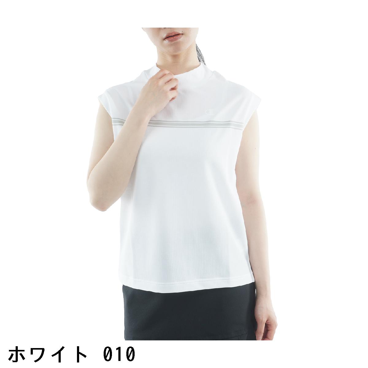 チャンピオンゴルフ　Champion GOLF　グリッドライトジャージー スリーブレスモックネックシャツ　レディス