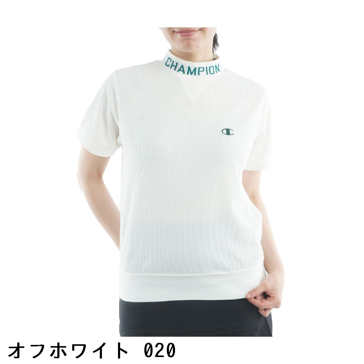 チャンピオンゴルフ　Champion GOLF　ライトドライワッフルプラス モックネック半袖シャツ　レディス
