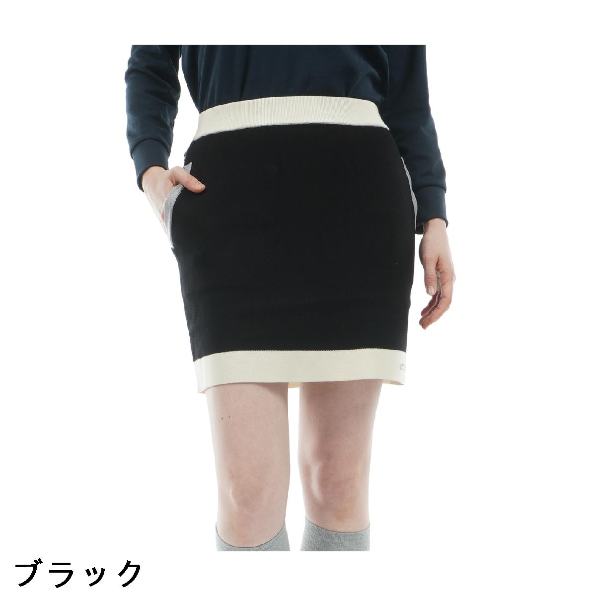 セシルマクビー グリーン　CECIL McBEE green　バイカラー ニットスカート　レディス