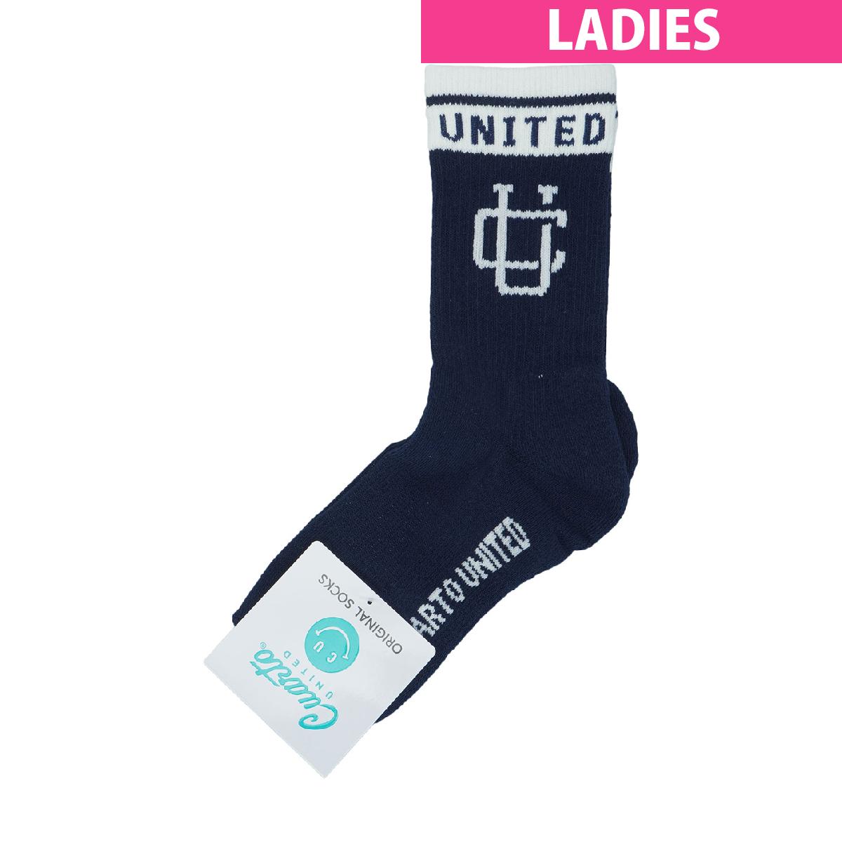 クアルトユナイテッド　CUARTO UNITED　ワンポイントミドルソックス　レディス