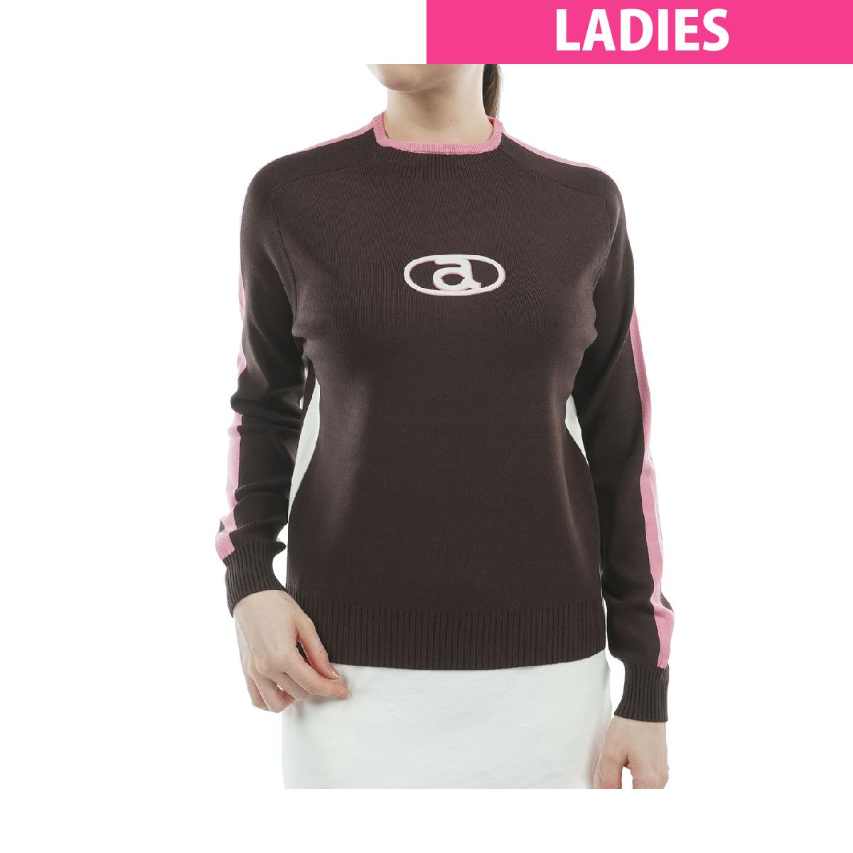 アルチビオ archivio カラーライン配色プルオーバーセーター レディス