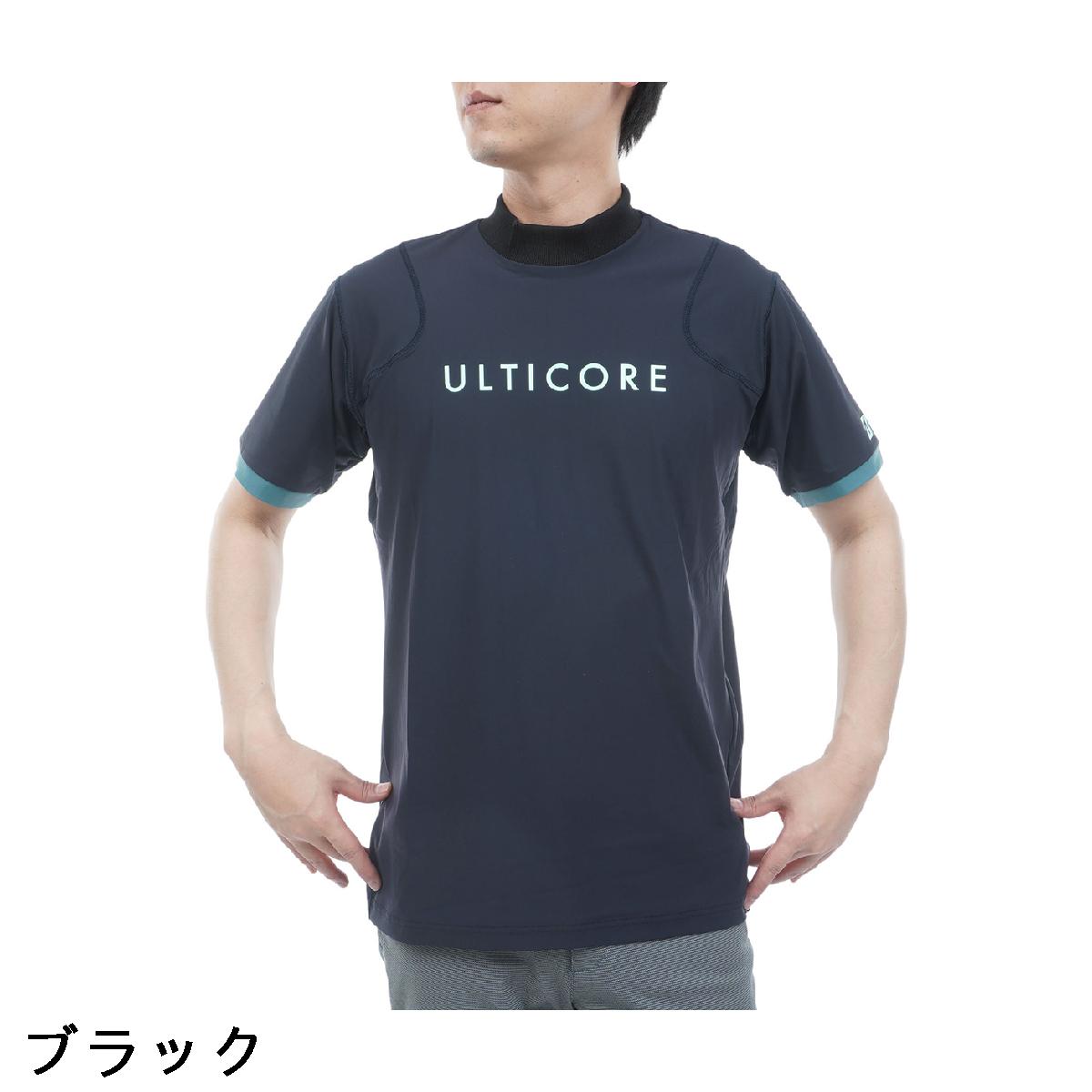 ブリヂストン　BRIDGESTONE GOLF ULTICORE　4Dimotion Fit ストレッチ 半袖モックネックシャツ