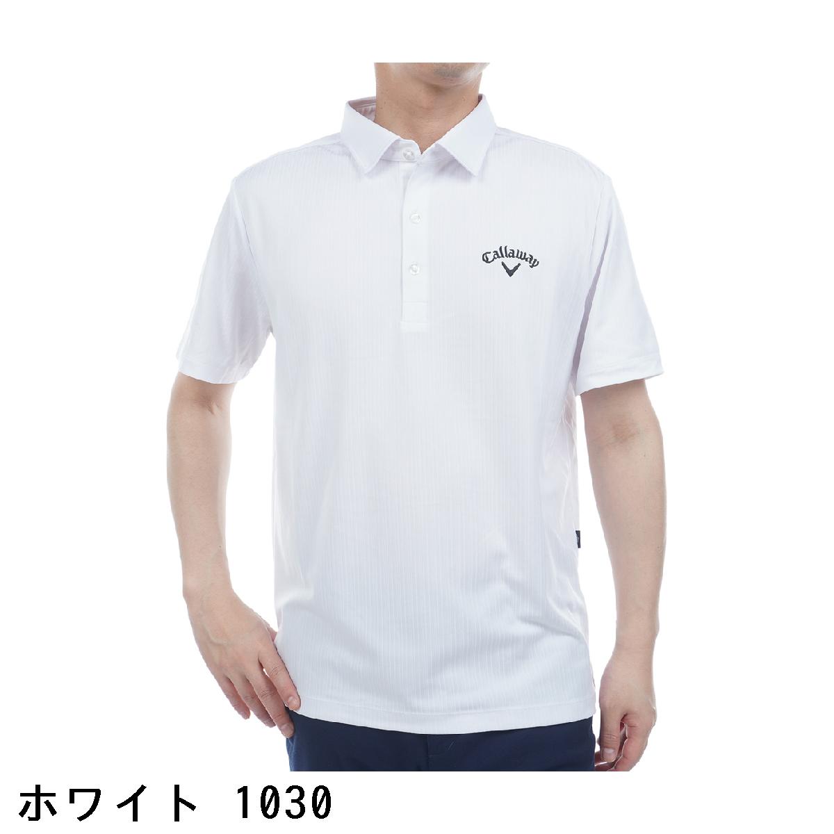 キャロウェイゴルフ　Callaway Golf　ストライプジャカード 半袖ポロシャツ