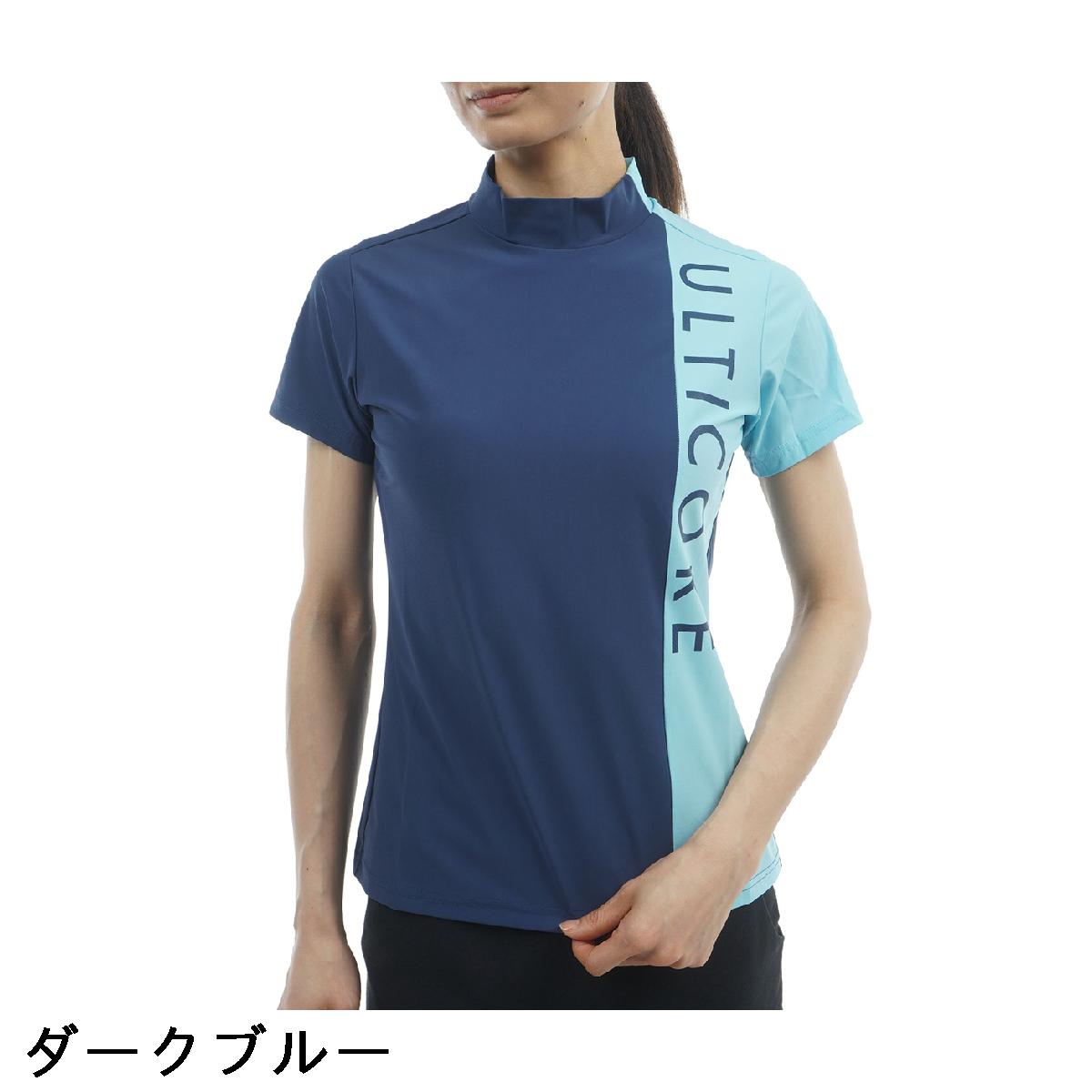 ブリヂストン　BRIDGESTONE GOLF ULTICORE　4Dimotion Fit Split ラグランスリーブ 半袖モックネックシャツ　レディス