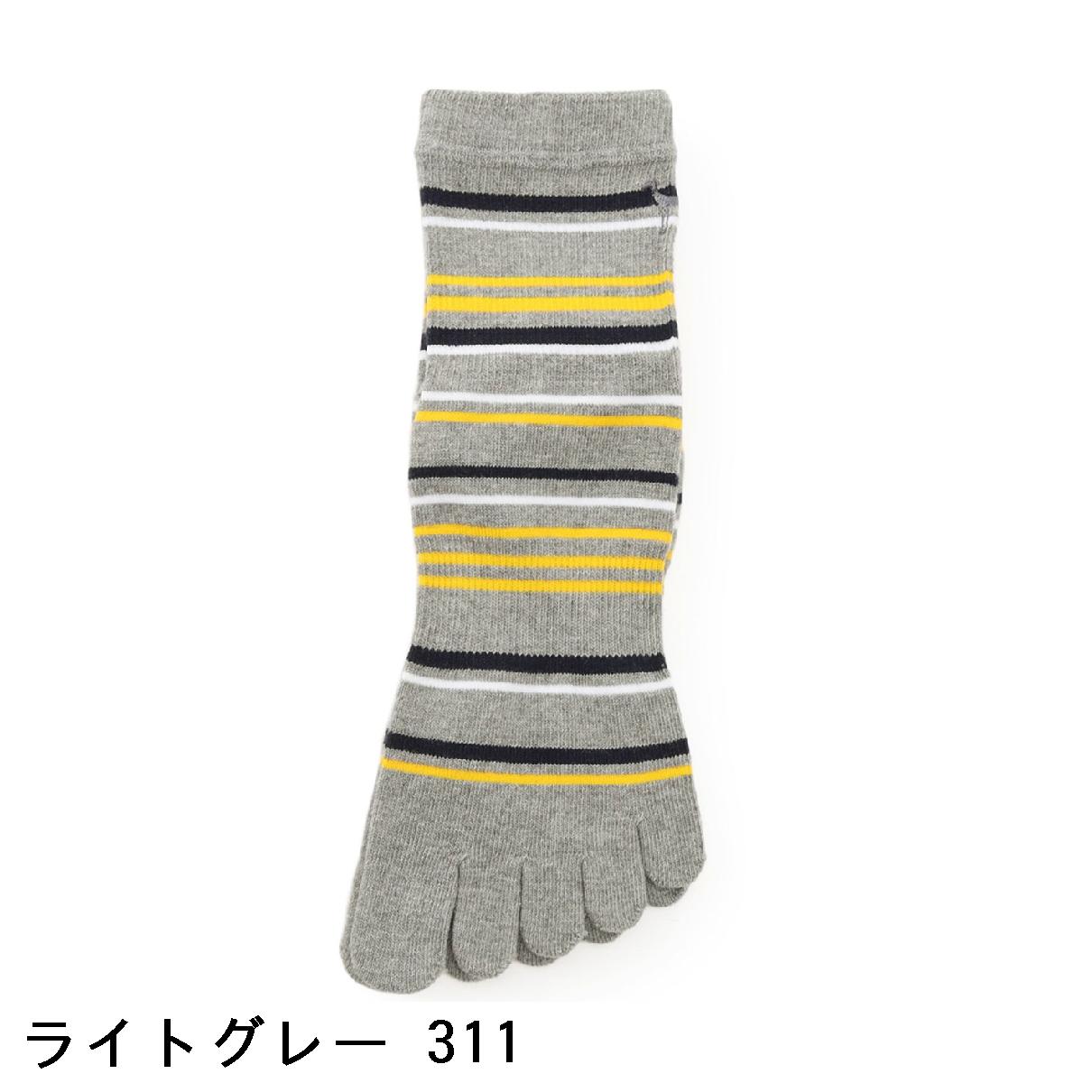 アダバット　adabat　5本指ボーダーショートソックス