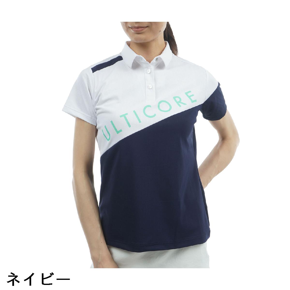ブリヂストン　BRIDGESTONE GOLF ULTICORE　4Dimotion Fit Split ラグランスリーブ ストレッチ 半袖ポロシャツ　レディス