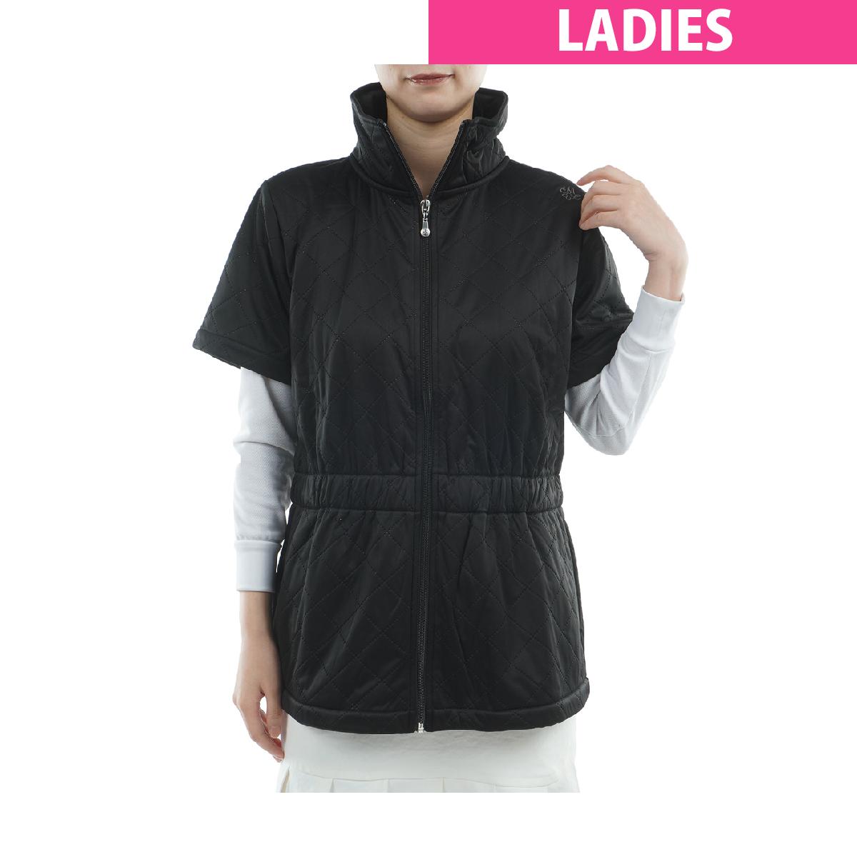 マリクレール　marie claire　ストレッチ 高周波キルト半袖ブルゾン　レディス