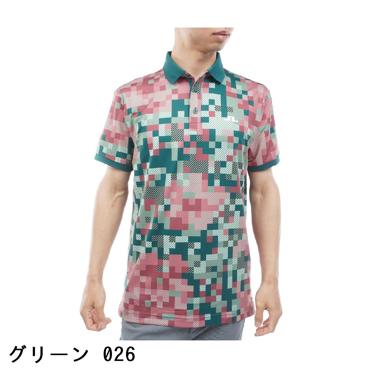 J.リンドバーグ　J.LINDEBERG　Bridger Tour プリント ストレッチ 総柄半袖ポロシャツ