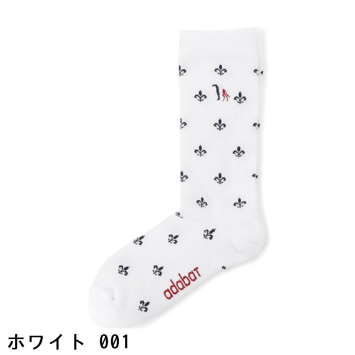アダバットネイビー　ADABAT NAVY　フルールドリスレギュラーソックス