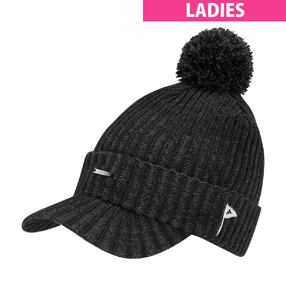 アディダス　Adidas　COLD.RDY プレートロゴ バイザーニットキャップ　レディス