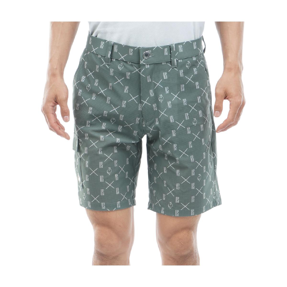 ルコックスポルティフ ゴルフ　Le coq sportif GOLF　ストレッチ MID SUMMER2 モノグラム柄ショートパンツ