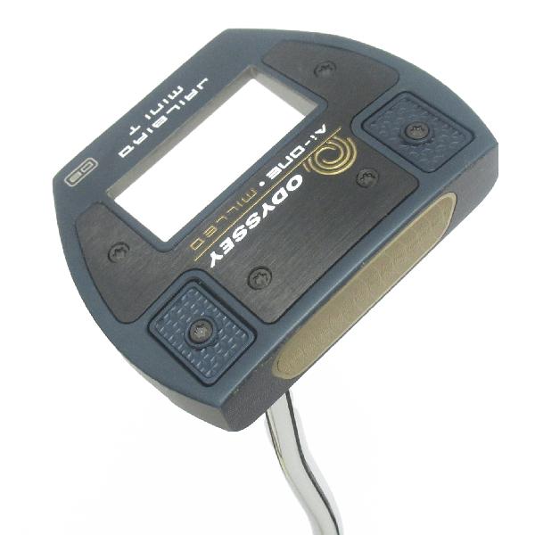 【中古】オデッセイ　AI-ONE MILLED　Ai-ONE MILLED JAILBIRD MINI T VERSA90 DB パター スチールシャフト　【34】シャフト：スチールシャフトCランク　フレックス計測項目外　男性用 メンズ用　右用