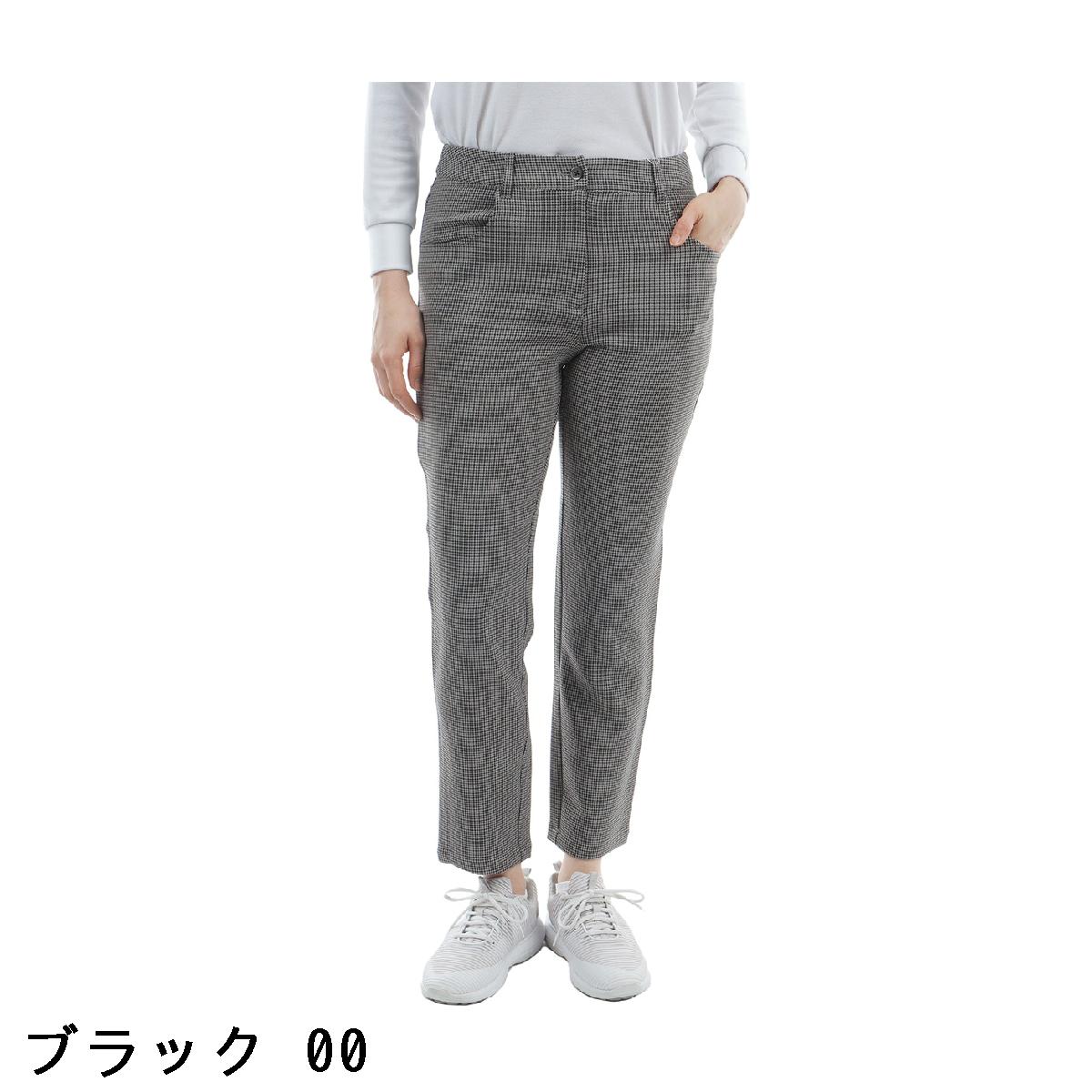 マンシングウェア　Munsingwear　ストレッチ 千鳥チェック柄9分丈パンツ　レディス