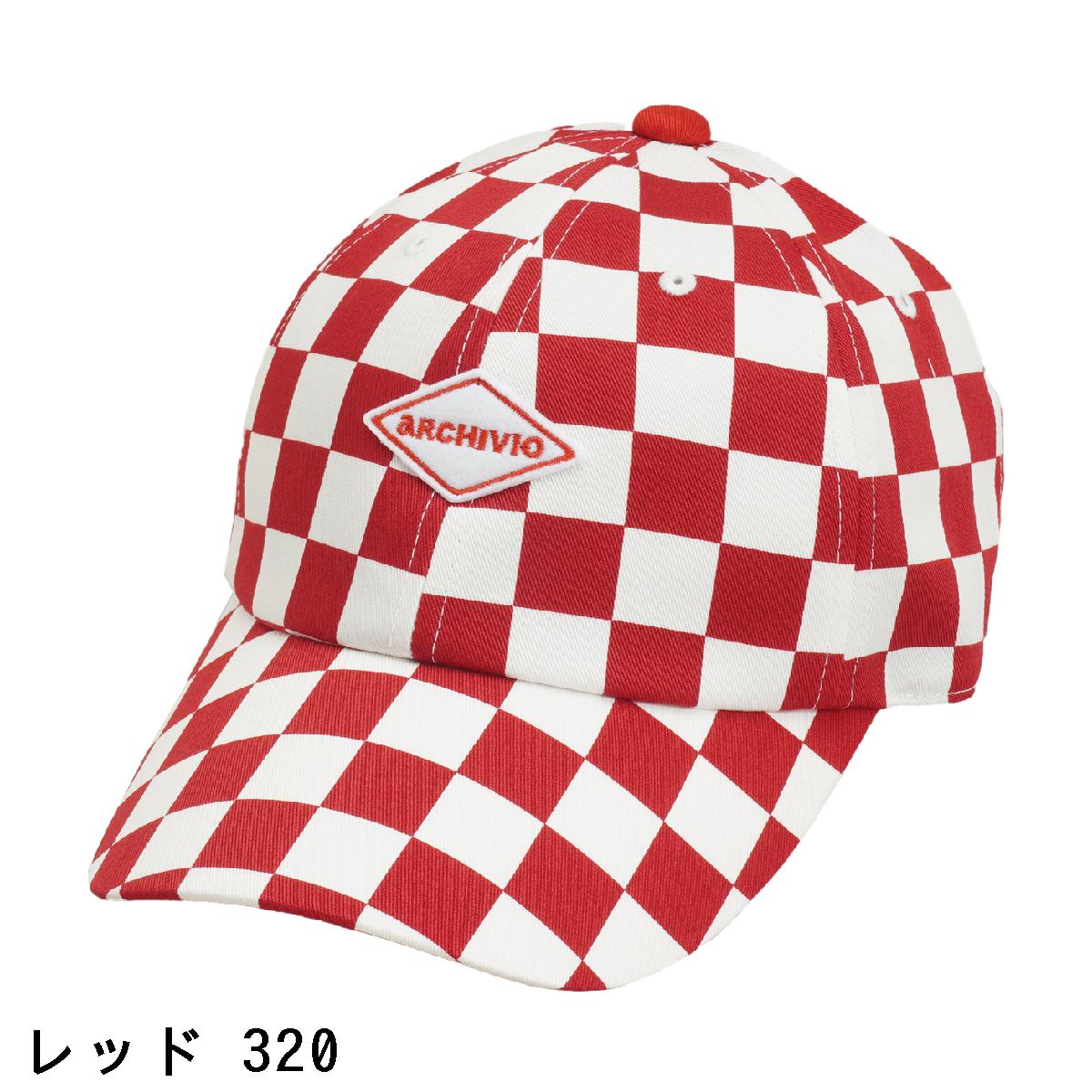 アルチビオ　archivio　チェッカーフラッグ柄キャップ　レディス