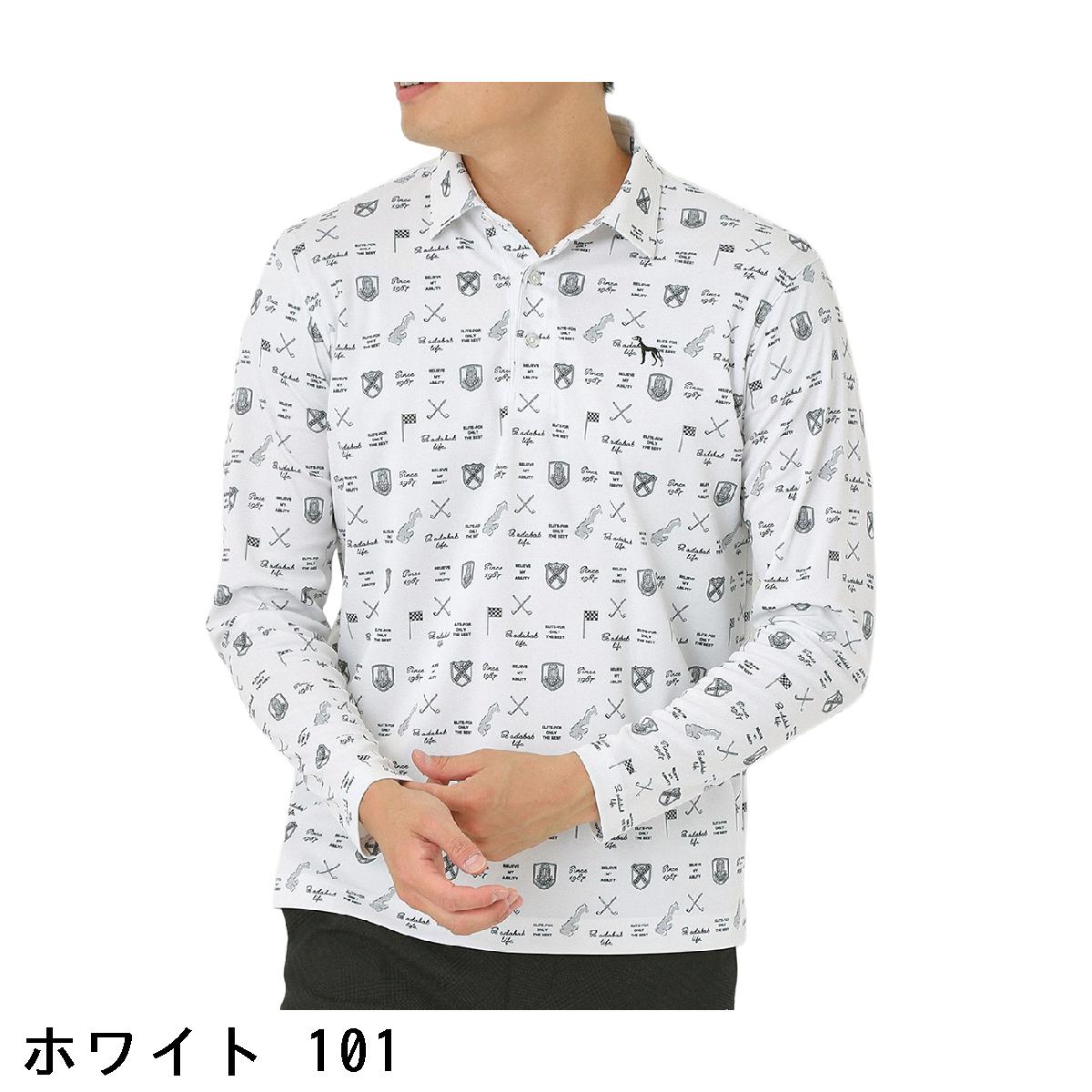 アダバット　adabat　クラブプリント長袖ポロシャツ