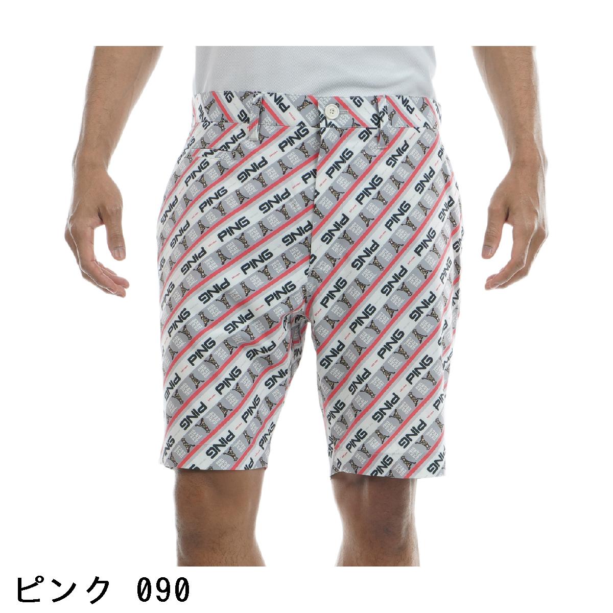 ピン　PING　Mr.PING バイアスプリント ストレッチショートパンツ