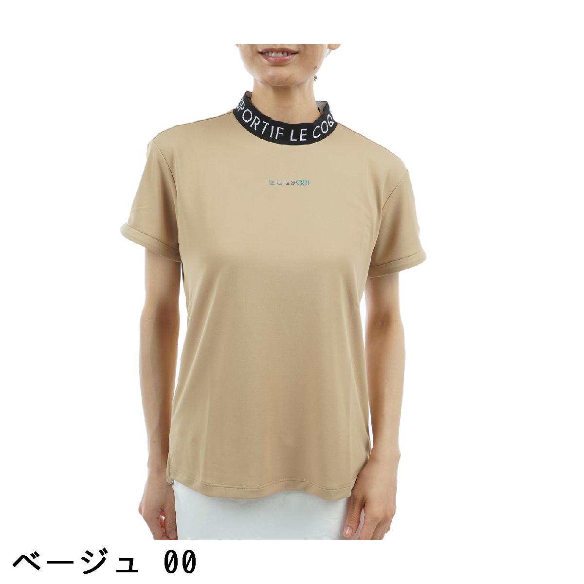 ルコックスポルティフ ゴルフ　Le coq sportif GOLF　ストレッチ ワイドシルエット 2WAY モックネック半袖シャツ　レディス
