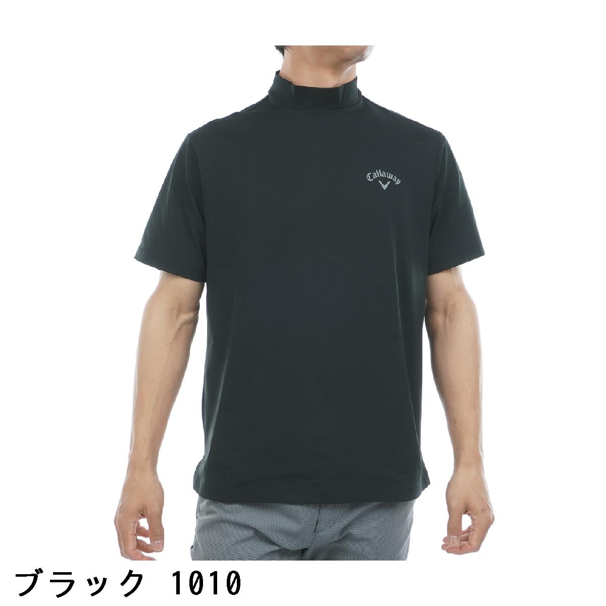 キャロウェイゴルフ　Callaway Golf　-3℃裏クール天竺バックプリント モックネック半袖シャツ
