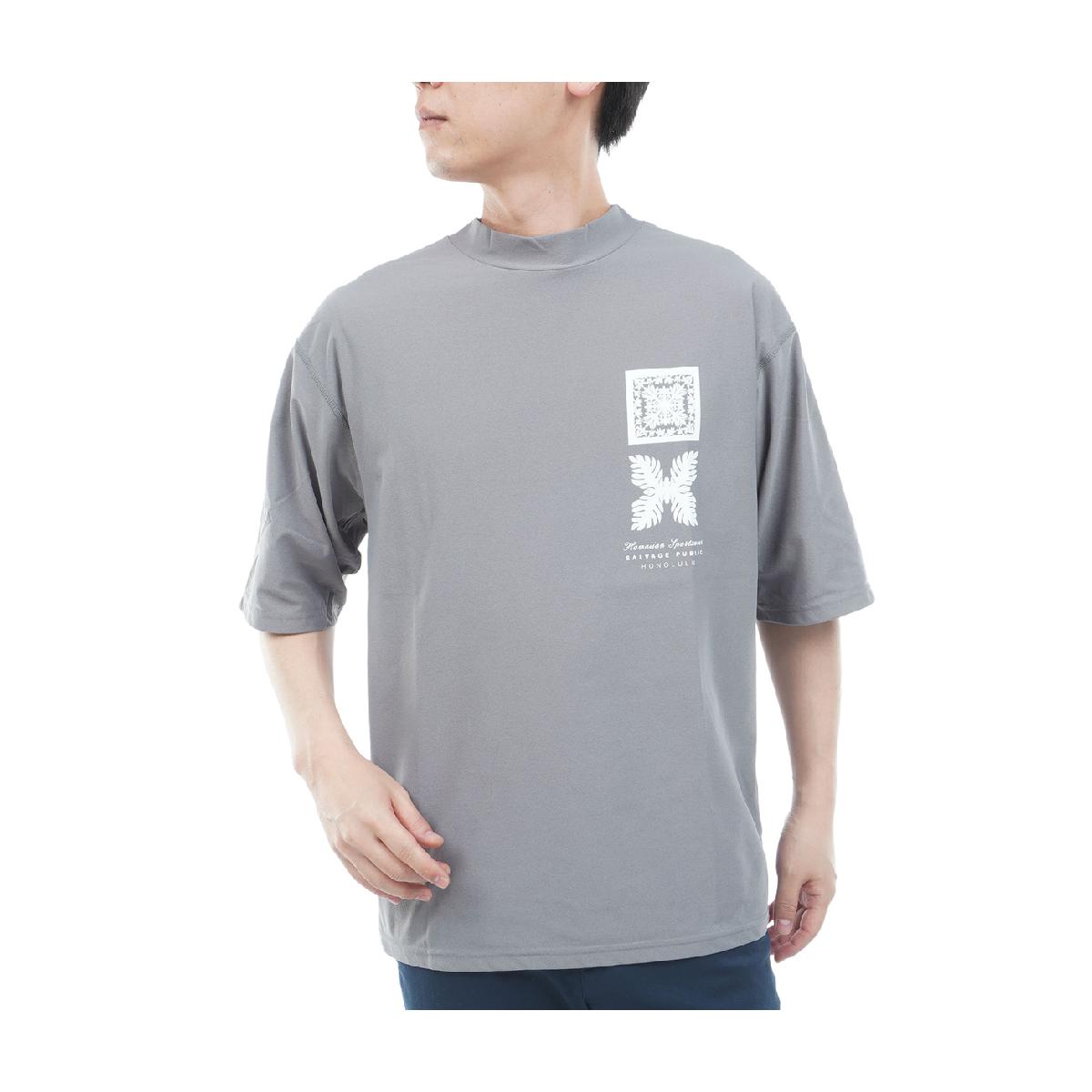Shirts - サルベージ パブリック コレパ　SALVAGE PUBLIC Kolepa　ストレッチ Nalu＆Turf サーフモックネック5分袖Tシャツ