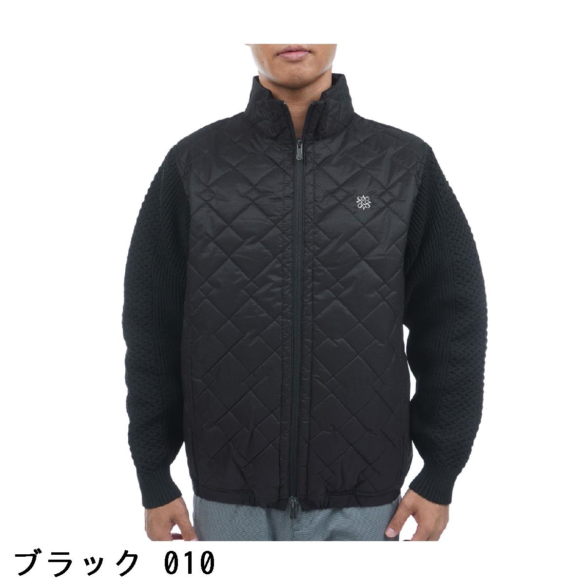 セント・アンドリュース　St ANDREWS　ドットストレッチ キルト袖ニットブルゾン