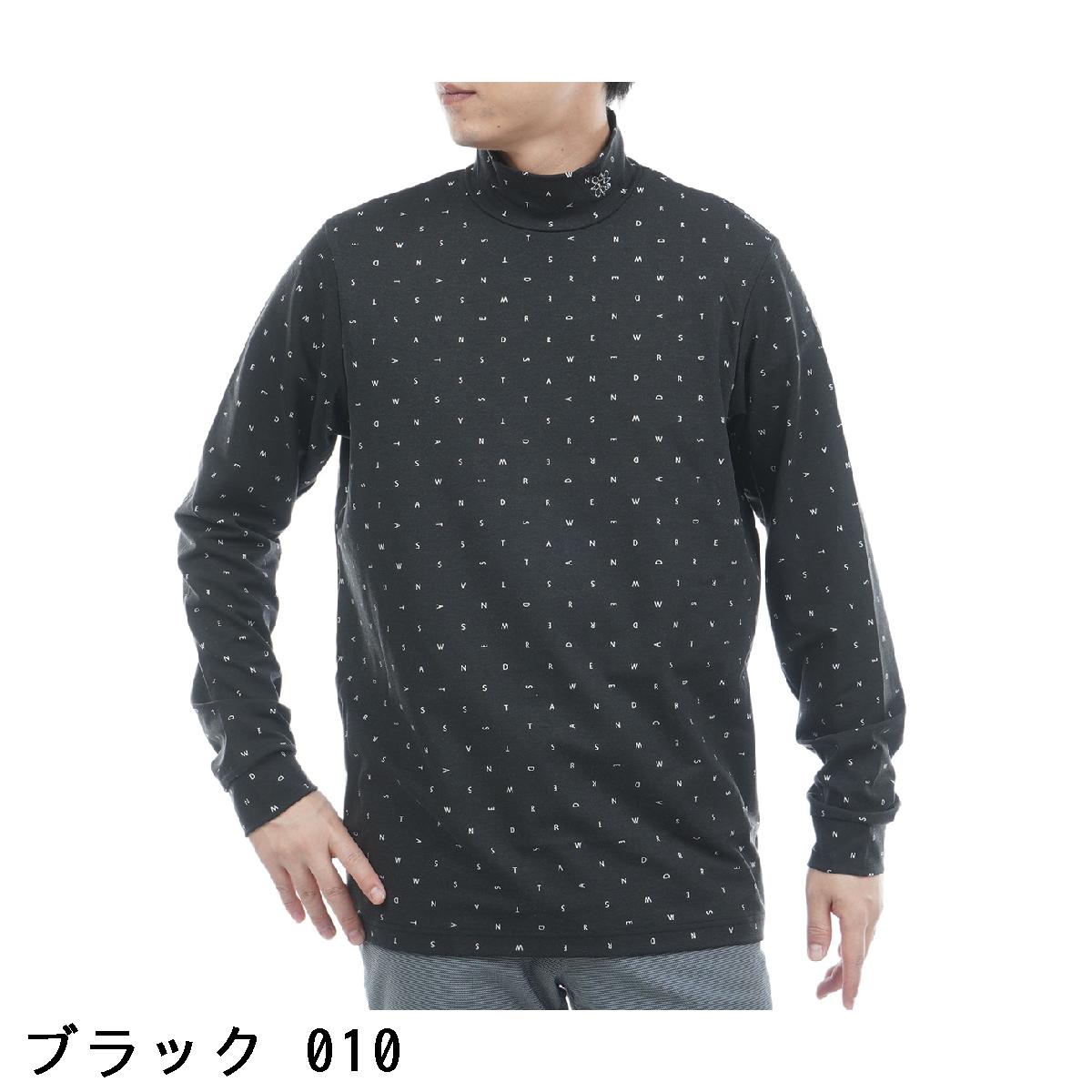 セント・アンドリュース　St ANDREWS　ソリストヒート ミニロゴプリント 長袖ハイネックシャツ