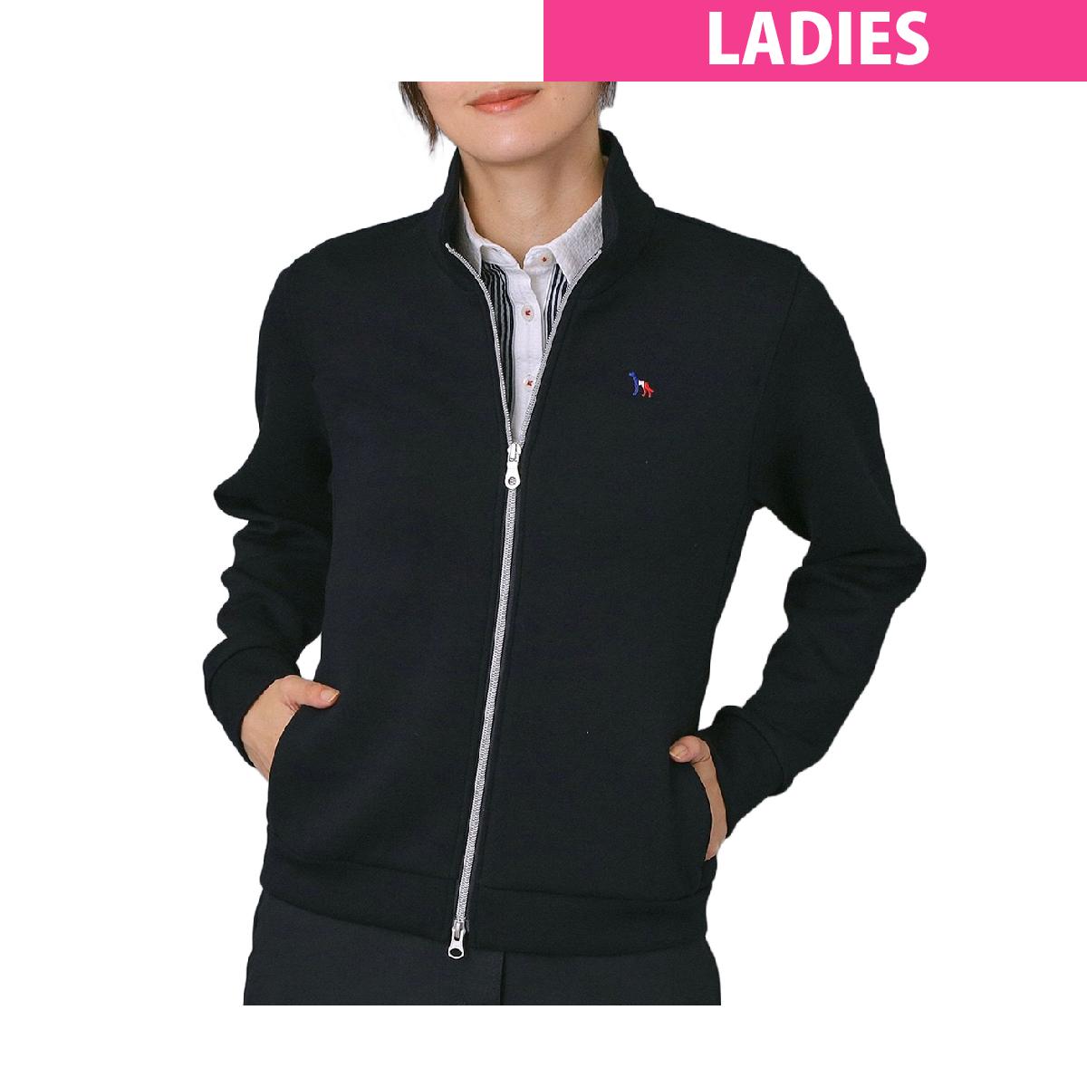 アダバットネイビー ADABAT NAVY ストレッチ ライトスムースジップブルゾン レディス