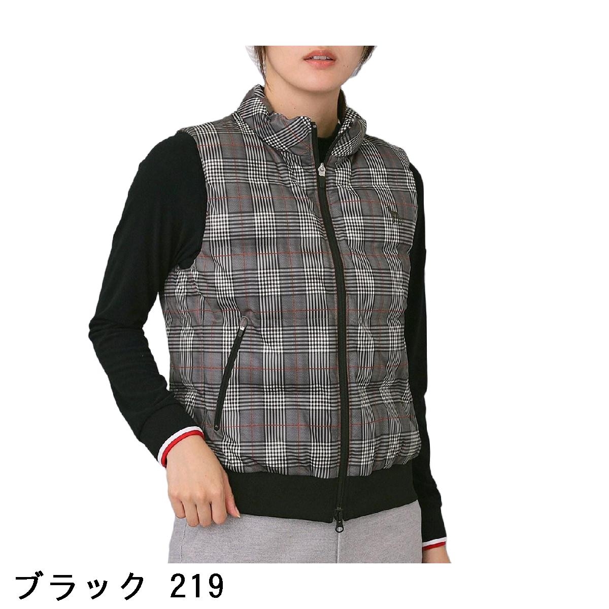 アダバットネイビー　ADABAT NAVY　ストレッチ 撥水 グレンチェック中綿ベスト　レ...