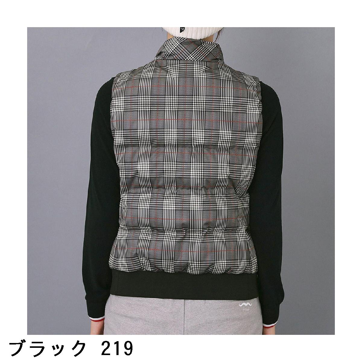 アダバットネイビー　ADABAT NAVY　ストレッチ 撥水 グレンチェック中綿ベスト　レ...