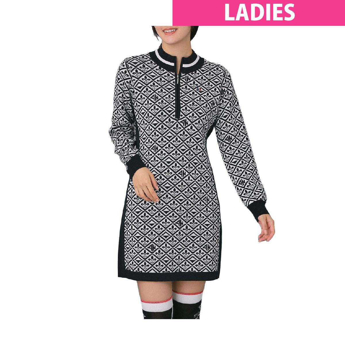 アダバットネイビー ADABAT NAVY フルールドリスニットワンピース レディス