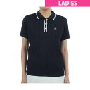 マンシングウェア Munsingwear STANDARD COLLECTION 14ゲージ 針抜きジャカード ニット半袖ポロシャツ レディス